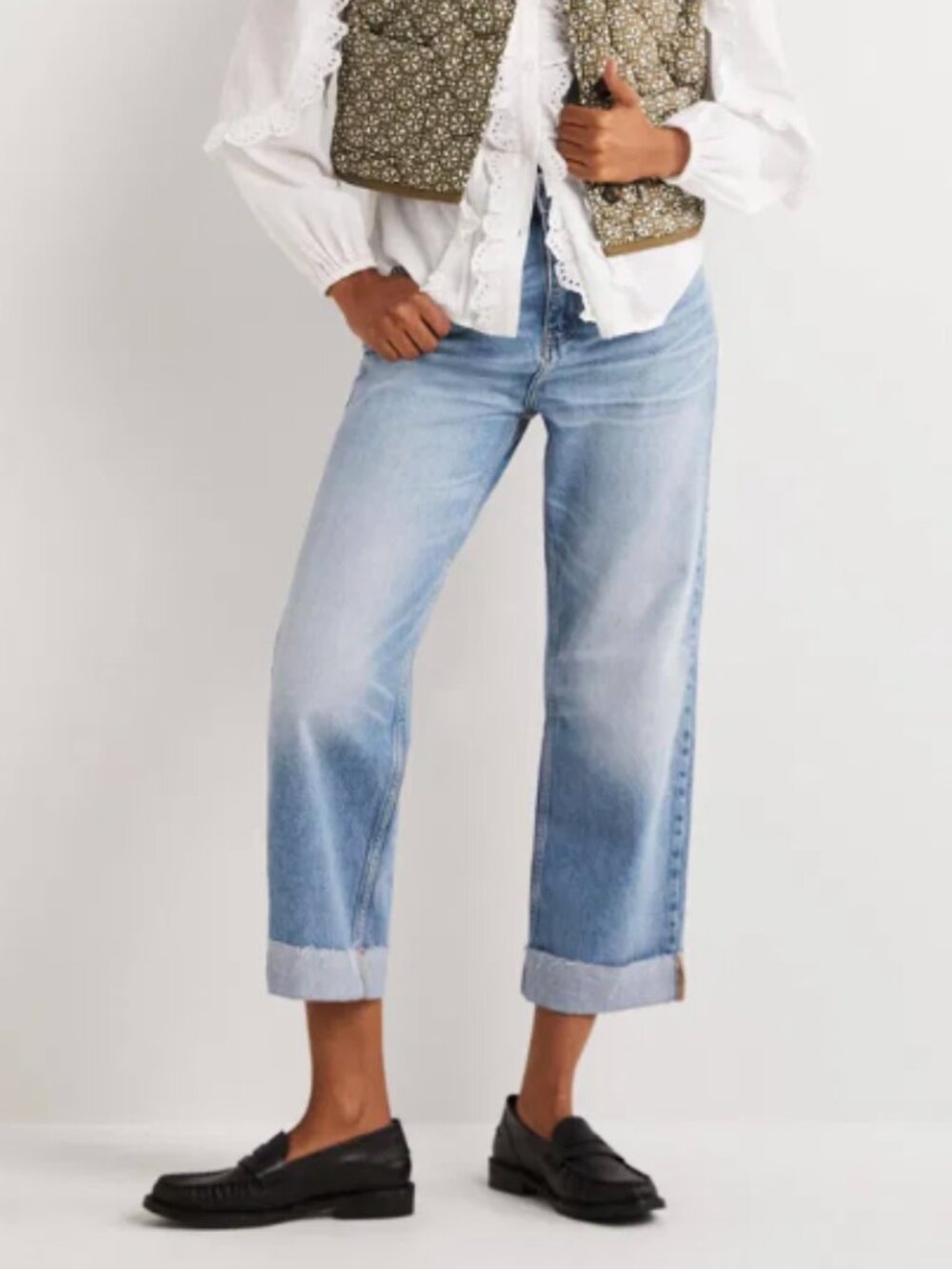 NEVER WORN- Boden Denim Women’s US 4- Blue Relaxed Straight Jeans- Style #R0189 - Picture 4 of 8